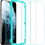 Protection d'écran Premium en verre trempé ESR pour iPhone 11 Pro Max et iPhone XS Max, 2 Pièces Compatible avec iPhone 6.5 Pouce 17