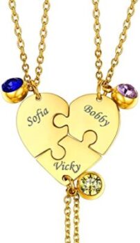 U7 - Heart necklace separable in 3 pieces 11