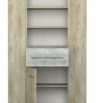 Norton bookcase imitation wood and concrete 11