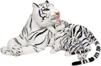 Mother and baby white tigers plush - Brubaker 13