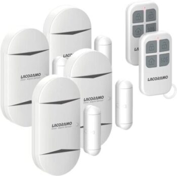 Lacoramo - 4 door and window sensors and 2 remote controls 6