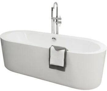 OLERON Bathtub - Island bathtub 170x80cm - 3mm reinforced acrylic - White 4