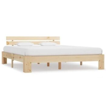 Bed frame in solid pine wood 9