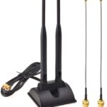 Eightwood WiFi Antenna 2.4G / 5.8G Dual Frequency Magnetic 6dBi RP-SMA 10