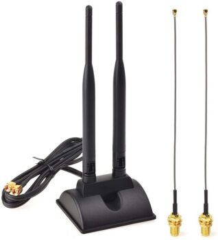 Eightwood WiFi Antenna 2.4G / 5.8G Dual Frequency Magnetic 6dBi RP-SMA 2