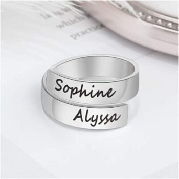 Personalized silver ring Grand Made 23