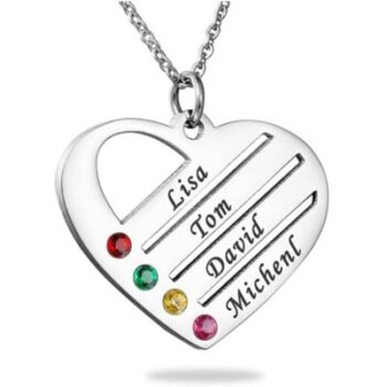 Pendant necklace with personalized engraving HooAMI 6