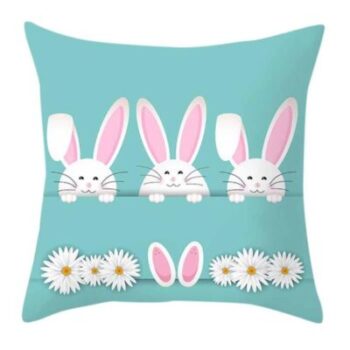 Cushion cover with Easter bunny print 16