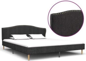 VidaXL upholstered double bed with box spring 3