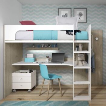 ROS Furniture - Mezzanine bed with full desk 4