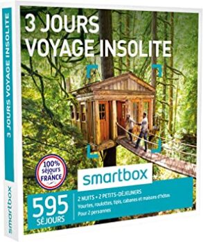 SMARTBOX - Coffret Cadeau - 3 JOURS - VOYAGE INSOLITE - 595 séjours : yourtes, roulottes, tipis, cabanes et maisons d'hôtes 57