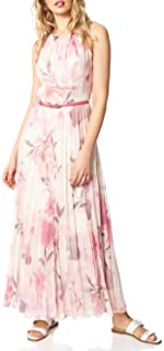 Roman Originals Pleated Sleeveless Formal Floral Maxi Dress 3