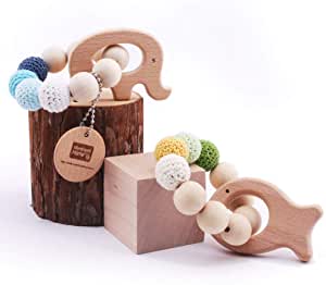 Mamimami Home - Set of 2 wooden teething rings 3