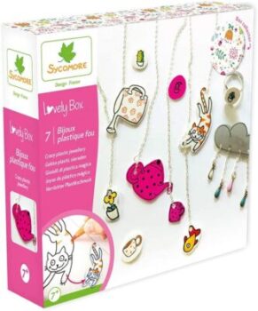 Creative leisure kit for kids - Crazy Plastic Jewelry - 7 projects 4