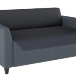 2-seater sofa in carbon fabric and City grey 10