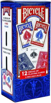 Bicycle- Set of 12 standard decks of blue and red cards: 3