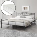 En Casa - Metal Bed Frame Double Slatted Base with Mattress 12