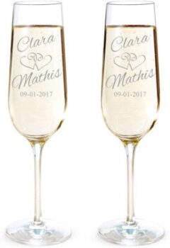 Set of 2 customizable champagne flutes 71