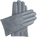 Downholme - Classic leather gloves with cashmere lining for men 11