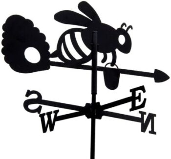 Weathervane Bee and its Wrought Iron Hive Small model 1