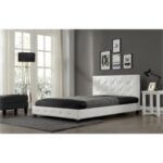 Notting Hill - White upholstered PU bed frame 10