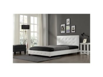 Notting Hill - White upholstered PU bed frame 6