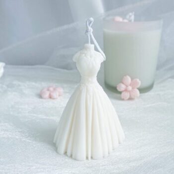 Wedding dress candle mold 10