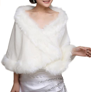 Faux fur shawl for wedding banquet 23