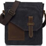 Vaschy canvas and leather shoulder bag 9