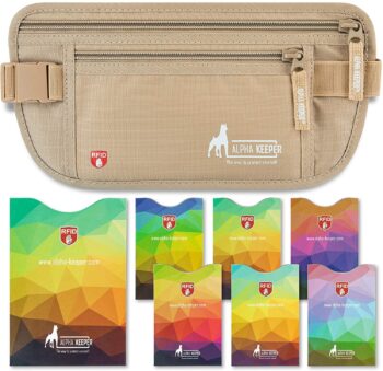 Travel pouch with anti RFID pockets Alpha Keeper fanny pack 2