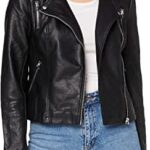 Only women's faux leather biker jacket 10