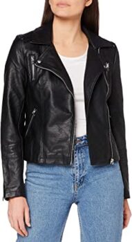 Only women's faux leather biker jacket 2