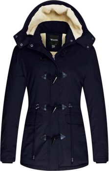 Duffle coat with removable hood Wantdo 2