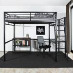 Urban mezzanine bed with desk for 2 persons 11