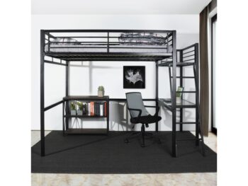 Urban mezzanine bed with desk for 2 persons 3