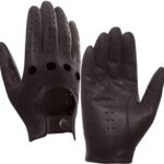 Leather driving gloves for men Harssidanzar 12