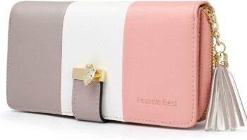 Genuine leather tri-color wallet Pomelo Best 4
