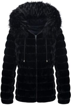 Giolshon double sided faux fur fleece jacket 3