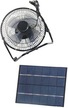 Vorcool 360° Solar Powered USB Fan for Office 4
