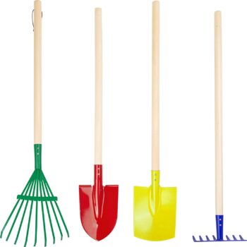 Multicolor" garden tool set made of wood and metal, suitable for children 58