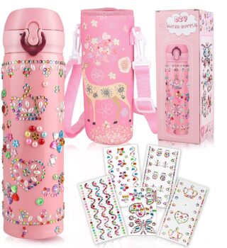 Little girl's flask with gem stickers 26