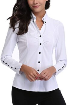 White shirt with long sleeves Wudodo 5