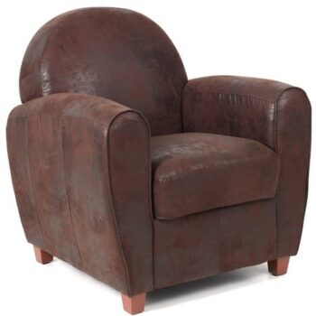 Antique brown club chair 1