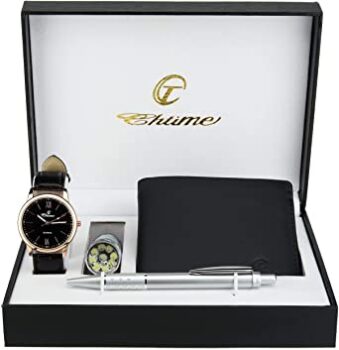 Gift box with men's watch, LED lamp, wallet and pen - Bellos 4