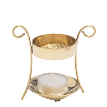 Incense burner with handmade brass tea light - NKlaus 14