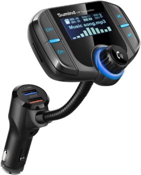 Bluetooth FM Transmitter with 1.7 inch Sumind display 3
