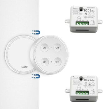 LoraTap - Wireless switch kit, 1 remote control + 2 receivers 3
