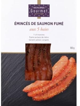 Monoprix Gourmet - Smoked Atlantic salmon slices with 5 berries 7