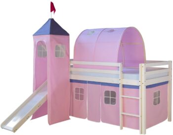 Homestyle4u 1496 - Loft bed for children with slide 4