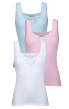 Tank top with sky blue/pink/white pattern 10